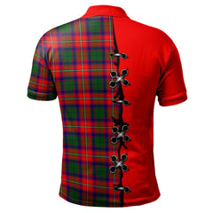 Clan Belshes Tartan Polo Shirt - Lion Rampant And Celtic Thistle Style UR28 Belshes Tartan Tartan Polo   