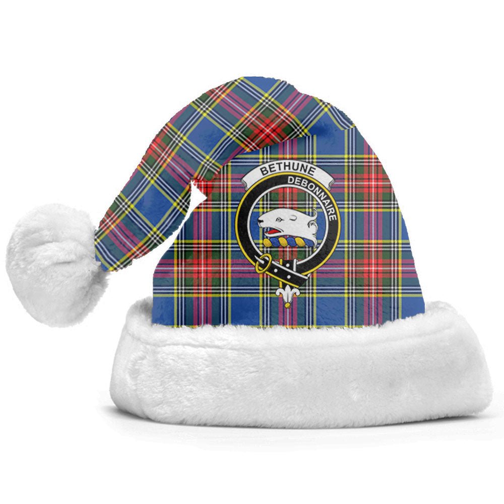 Clan Bethune Modern Tartan Crest Christmas Santa Hat OE63 Bethune Modern Tartan Tartan Santa Hat   