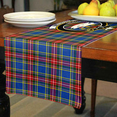 Clan Bethune Tartan Crest Table Runner Cotton FM49 Bethune Tartan Tartan Table Runner   