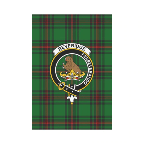 Clan Beveridge Tartan Crest Garden Flag XE82 Clan Beveridge Tartan Today   