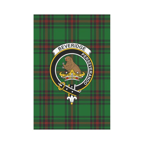 Clan Beveridge Tartan Crest Garden Flag XE82 Clan Beveridge Tartan Today   