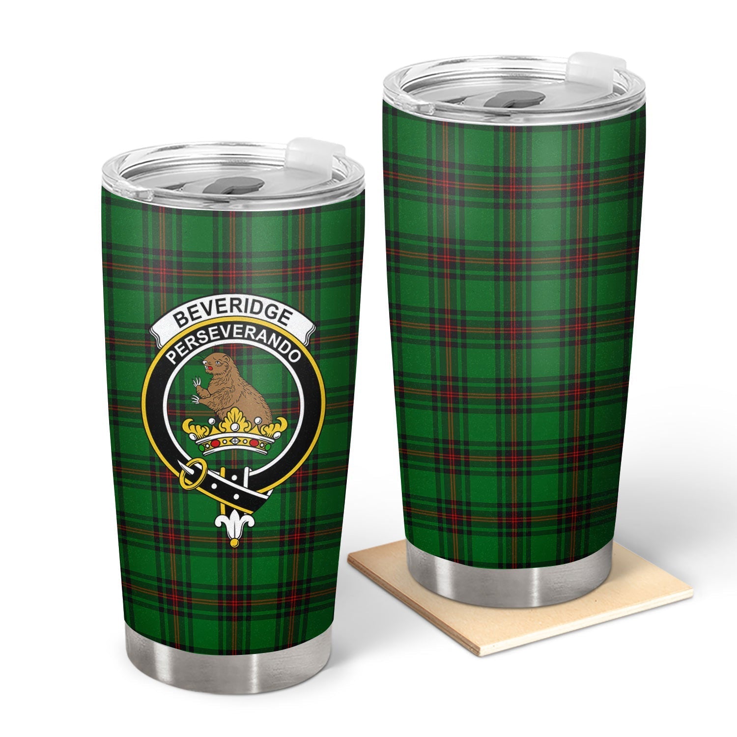 Clan Beveridge Tartan Crest Tumbler ZF80 Clan Beveridge Tartan Today   