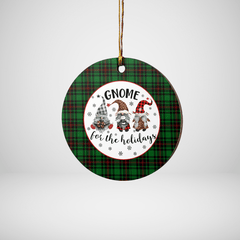 Clan Beveridge Tartan Gnome Round Ceramic Ornament RK55 Beveridge Tartan Tartan Christmas   