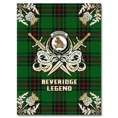 Clan Beveridge Tartan Gold Courage Symbol Blanket XD84 Clan Beveridge Tartan Today   