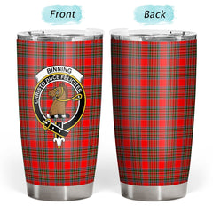 Clan Binning (of Wallifoord) Tartan Crest Tumbler OR85 Clan Binning Tartan Today   