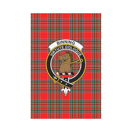 Clan Binning Tartan Crest Garden Flag BU34 Clan Binning Tartan Today   