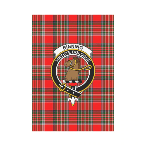 Clan Binning Tartan Crest Garden Flag BU34 Clan Binning Tartan Today   