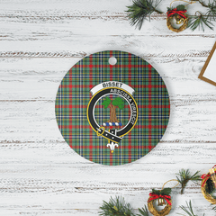 Clan Bisset 2 Tartan Crest Round Ceramic Ornament FK11 Bisset 2 Tartan Tartan Christmas   