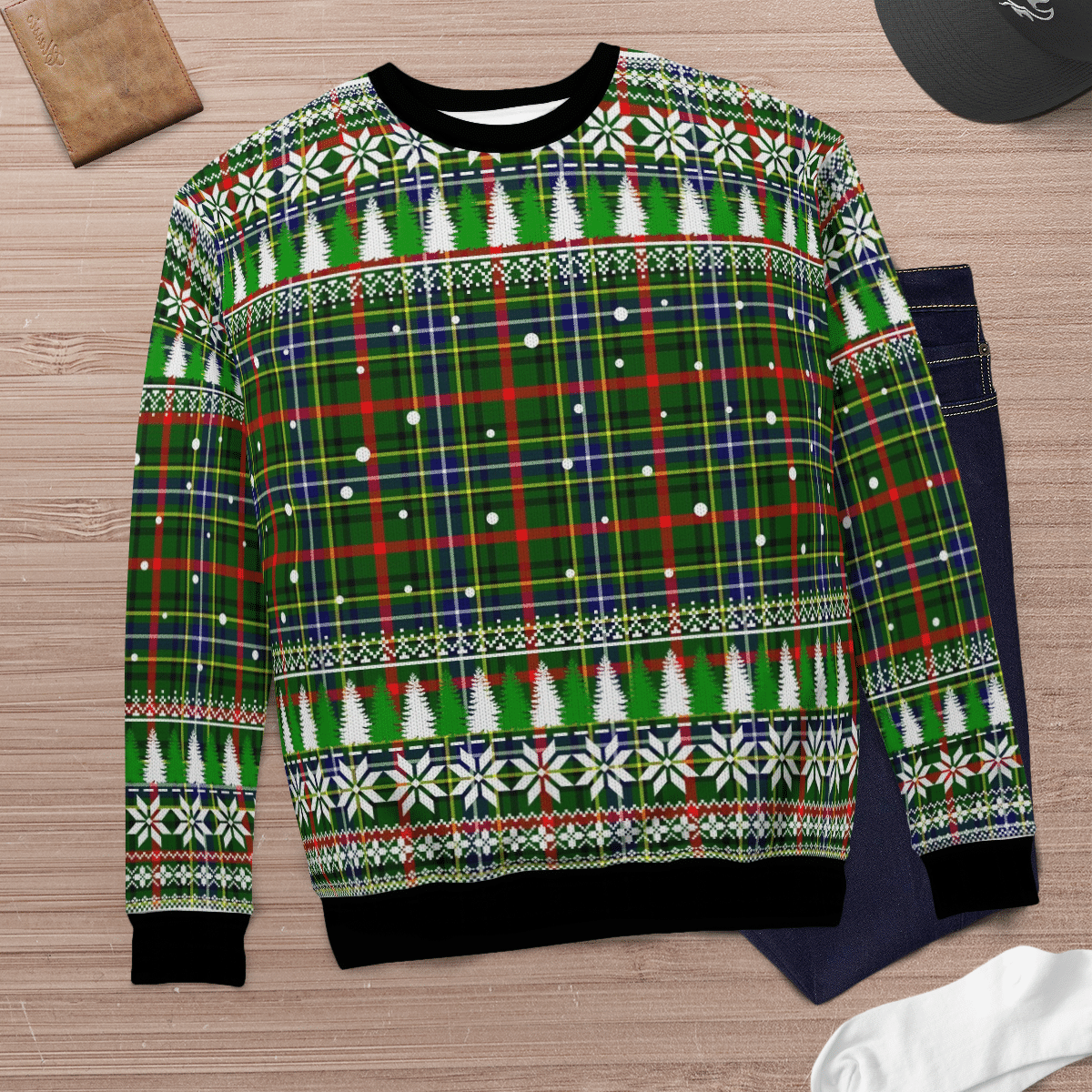 Clan Bisset Tartan Christmas Ugly Sweater EO64 Bisset Tartan Tartan Ugly Sweater   