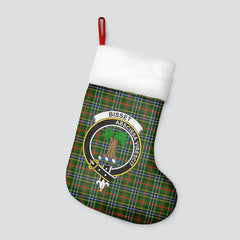 Clan Bisset Tartan Crest Christmas Stocking CD92 Bisset Tartan Tartan Stocking   