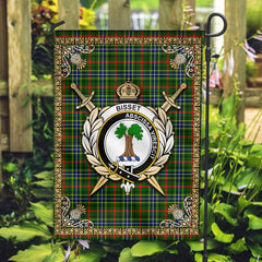 Clan Bisset Tartan Crest Garden Flag  - Celtic Thistle  EY84 Clan Bisset Tartan Today   