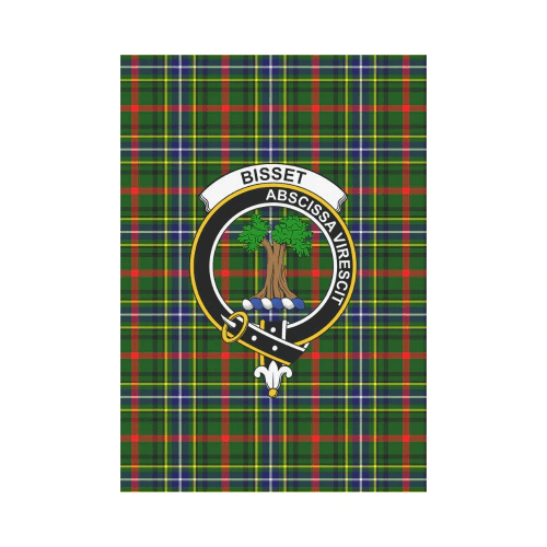 Clan Bisset Tartan Crest Garden Flag LE72 Clan Bisset Tartan Today   