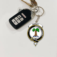 Clan Bisset Tartan Crest Keychain PO98 Clan Bisset Tartan Today   