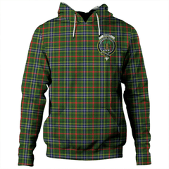 Clan Bisset Tartan Hoodie Crest MBGWCAP7-1 Bisset Tartan Hoodies   