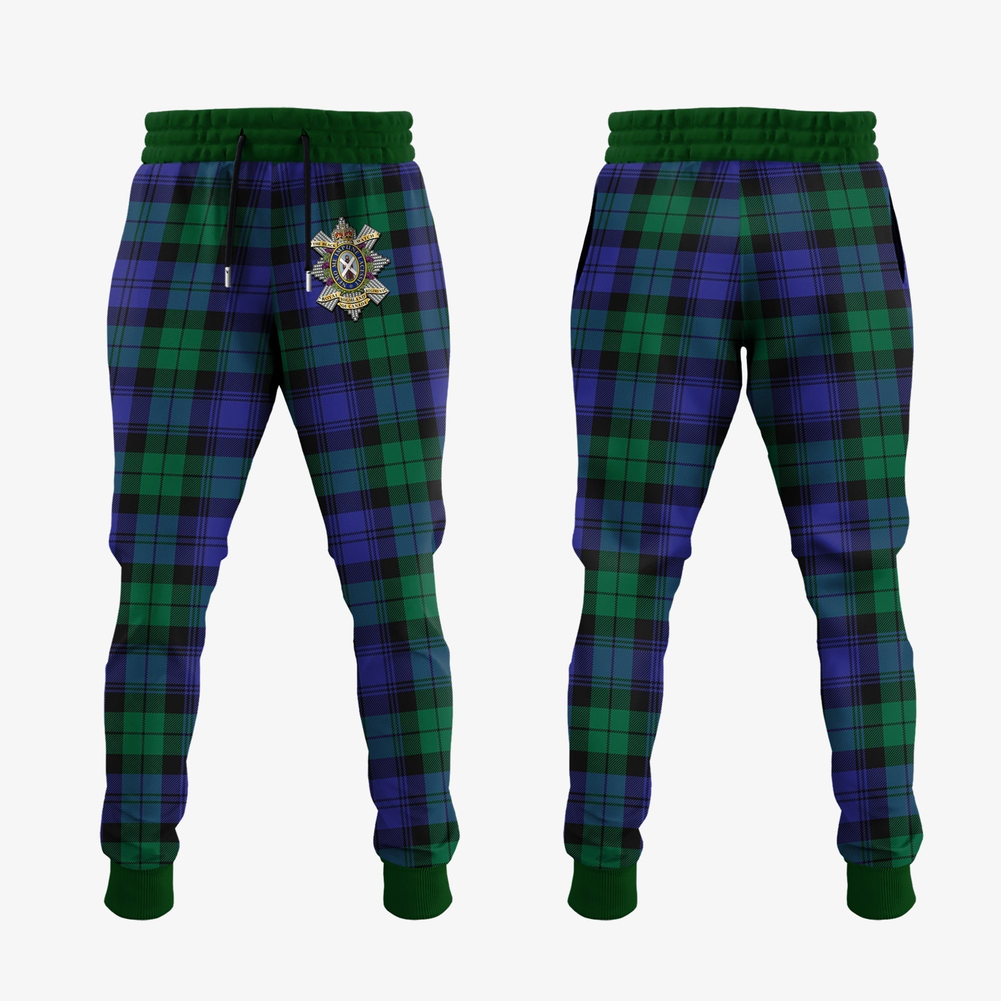 Clan Black Watch Modern Of Canada Tartan Crest Jogger Sweatpants UR10 Clan Hall Tartan Today   