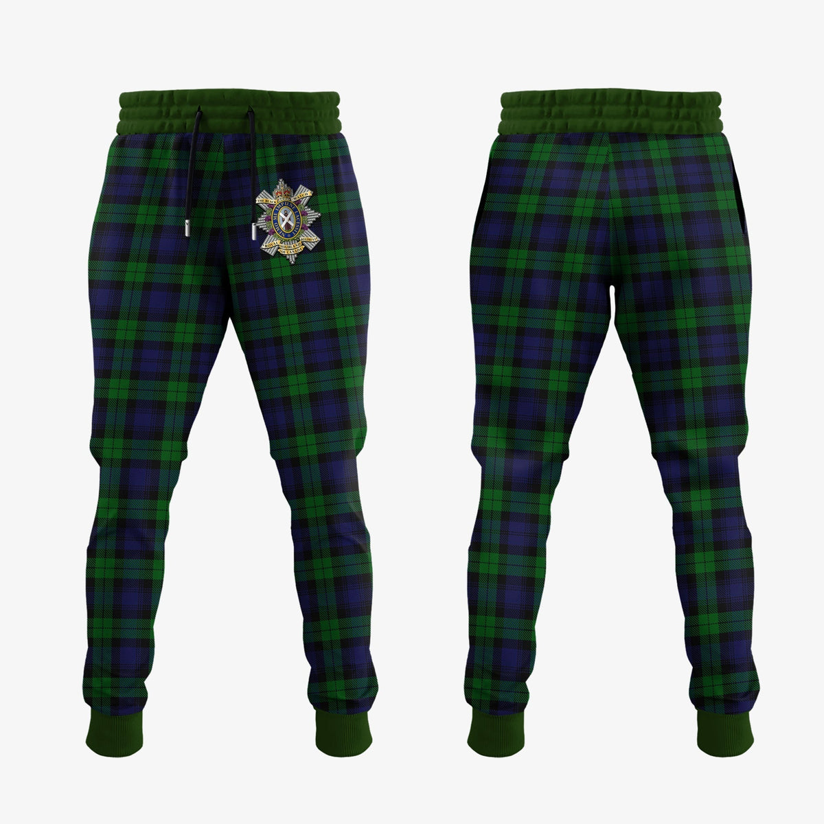 Clan Black Watch Of Canada Tartan Crest Jogger Sweatpants MY99 Clan Hall Tartan Today   