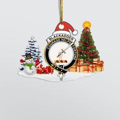 Clan Blackadder Crest Tartan Acrylic Christmas Ornament SL87 Blackadder Tartan Tartan Christmas   