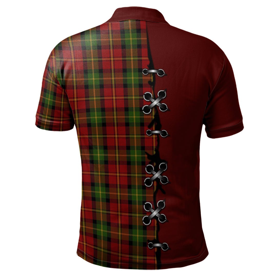 Clan Blackstock Red Dress Tartan Polo Shirt - Lion Rampant And Celtic Thistle Style MT68 Blackstock Red Dress Tartan Tartan Polo   