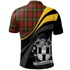 Clan Blackstock Red Dress Tartan Polo Shirt - Royal Coat Of Arms Style LP22 Blackstock Red Dress Tartan Tartan Polo   