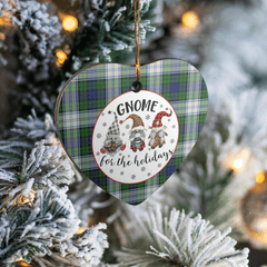 Clan Blackwatch Dress Modern Tartan Gnome Heart Ceramic Ornament KD58 Blackwatch Dress Modern Tartan Gnome Tartan Christmas   