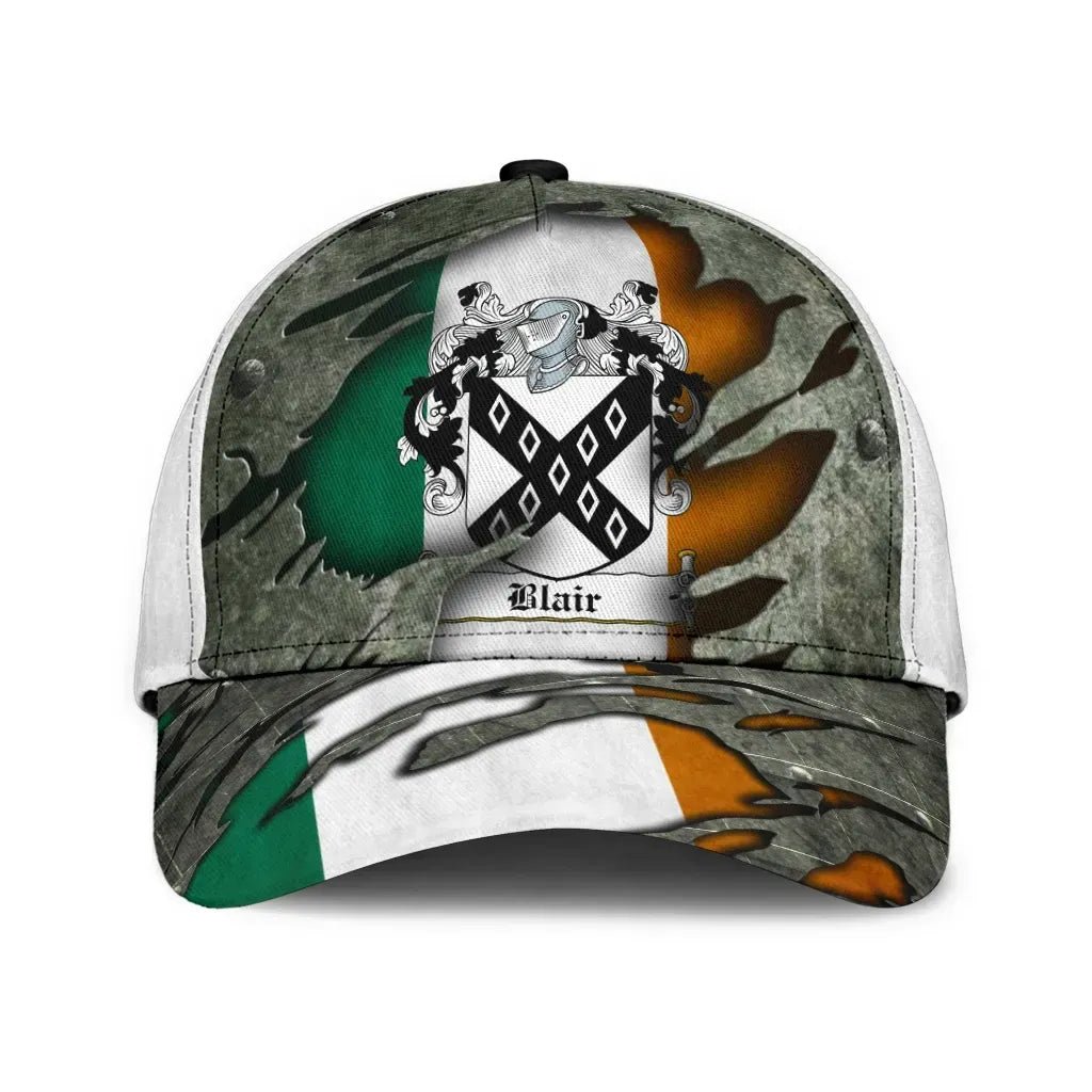 Clan Blair Coat Of Arms - Irish Family Crest Classic Cap KY52 Blair Coat Of Arms Irish Cap   