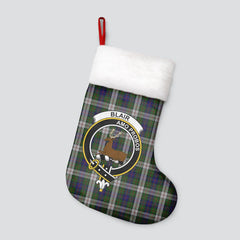 Clan Blair Dress Tartan Crest Christmas Stocking SH44 Blair Dress Tartan Tartan Stocking   