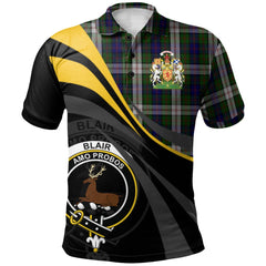 Clan Blair Dress Tartan Polo Shirt - Royal Coat Of Arms Style DU42 Blair Dress Tartan Tartan Polo   