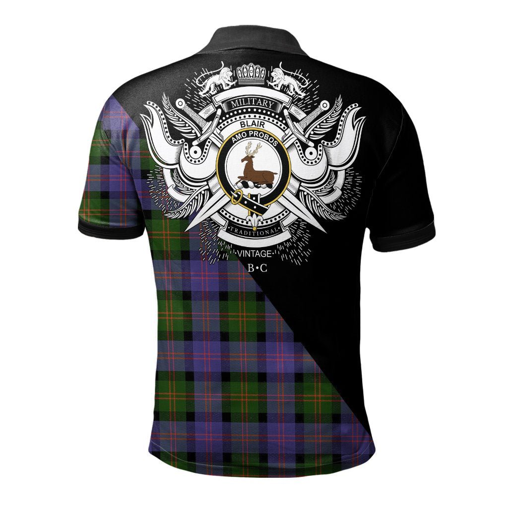 Clan Blair Modern Clan - Military Polo Shirt XO34 Blair Modern Tartan Tartan Polo   