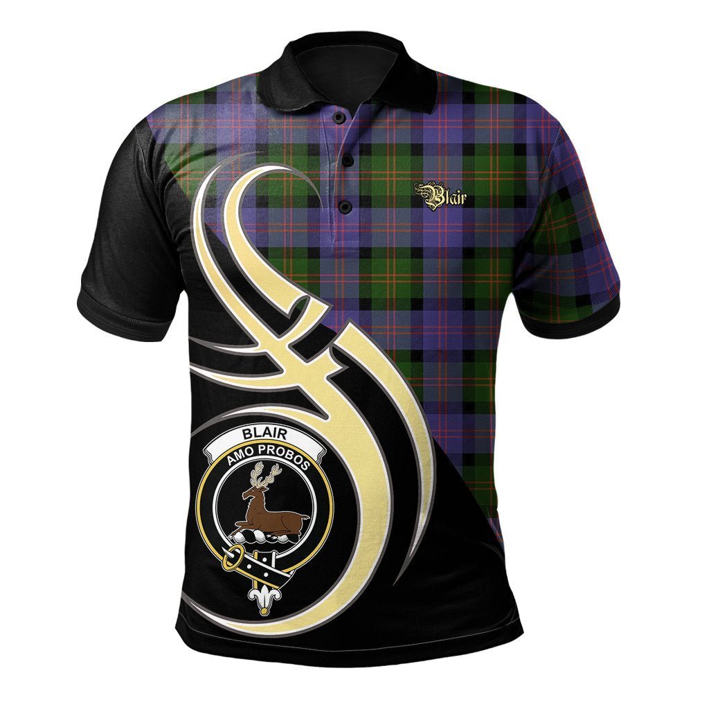 Clan Blair Modern Tartan Polo Shirt - Believe In Me Style AN24 Blair Modern Tartan Tartan Polo   