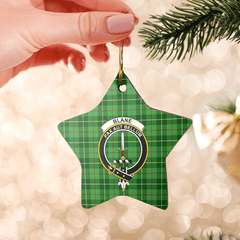 Clan Blane 1 Tartan Crest Star Ceramic Ornament CK80 Blane 1 Tartan Tartan Christmas   