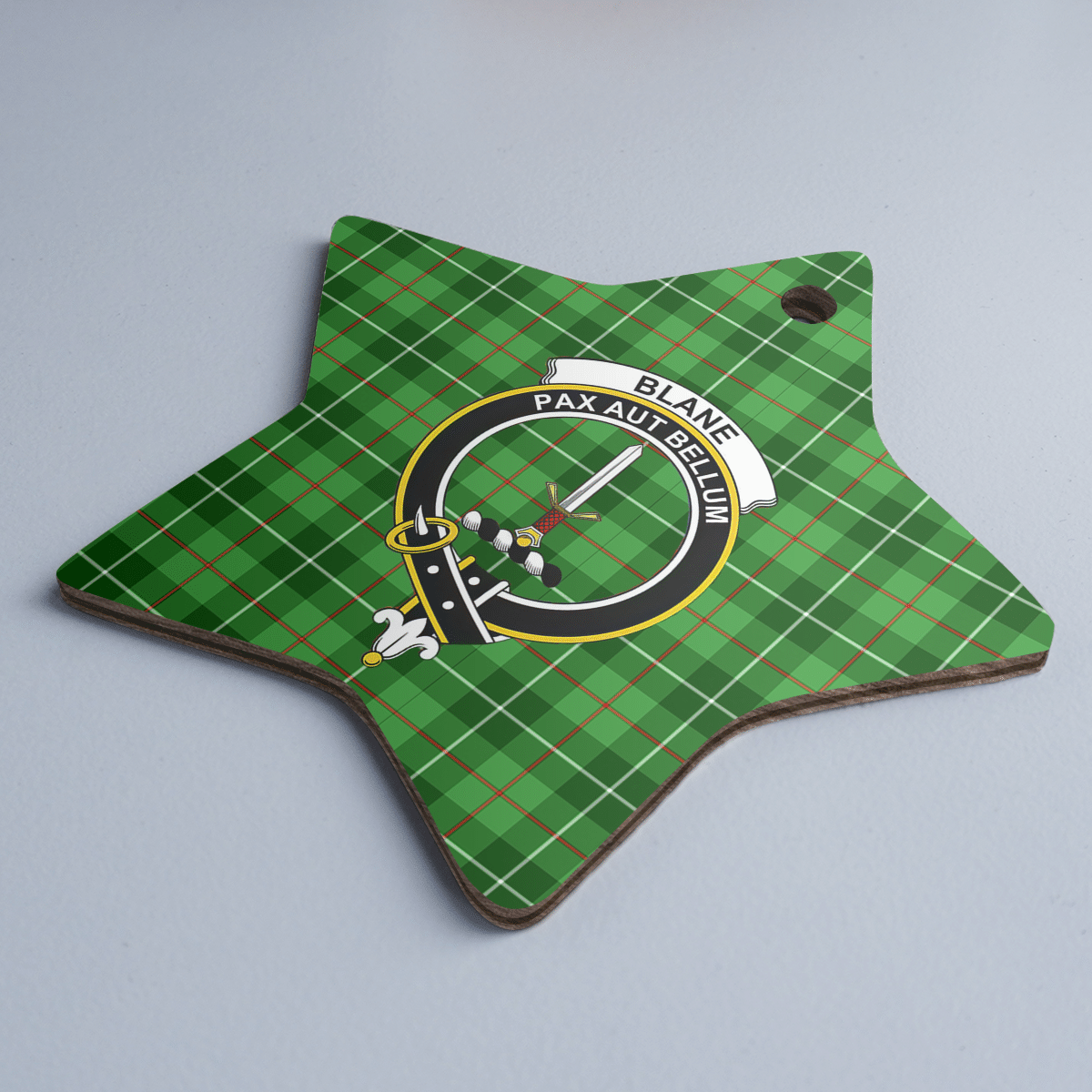 Clan Blane 1 Tartan Crest Star Ceramic Ornament CK80 Blane 1 Tartan Tartan Christmas   