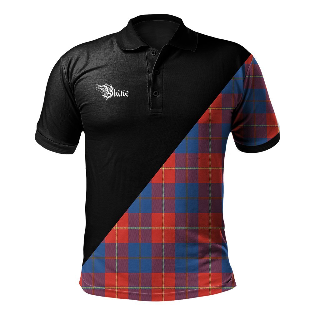 Clan Blane Clan - Military Polo Shirt XG87 Blane Tartan Tartan Polo   