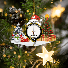 Clan Blane Crest Tartan Acrylic Christmas Ornament TV67 Blane Tartan Tartan Christmas   