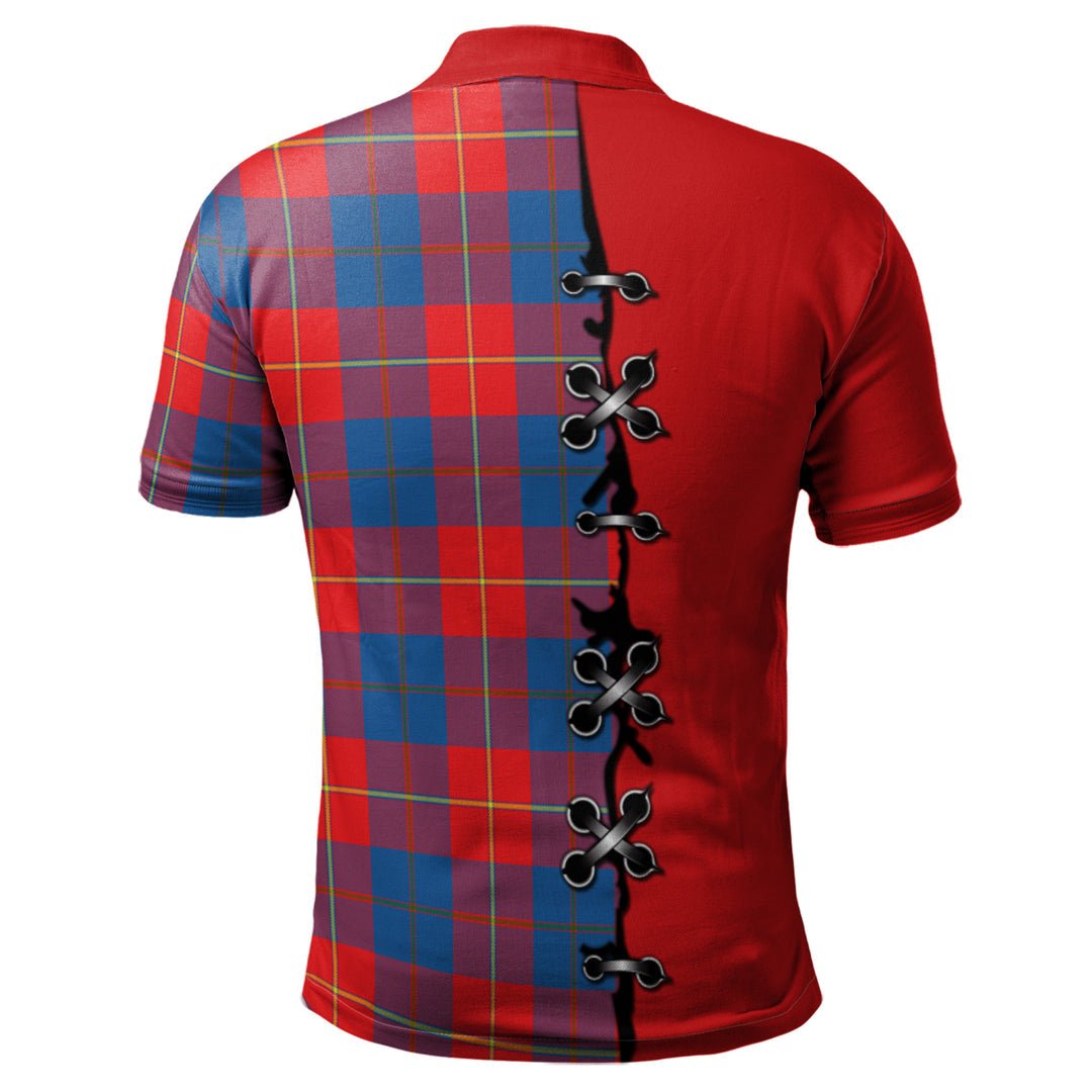 Clan Blane Tartan Polo Shirt - Lion Rampant And Celtic Thistle Style VV94 Blane Tartan Tartan Polo   