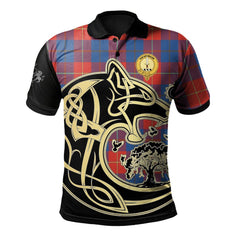 Clan Blane Tartan Polo Shirt Viking Wolf KS35 Blane Tartan Tartan Polo   