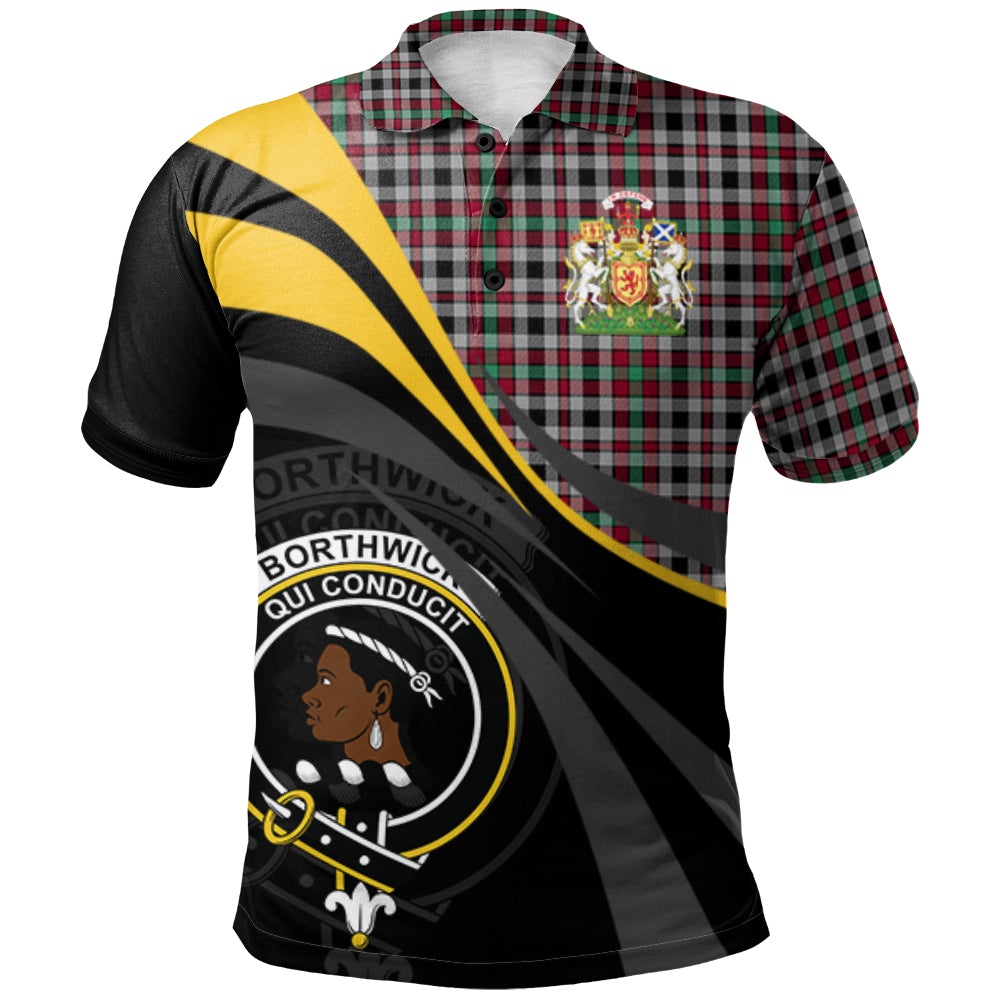 Clan Borthwick Ancient Tartan Polo Shirt - Royal Coat Of Arms Style AI52 Borthwick Ancient Tartan Tartan Polo   