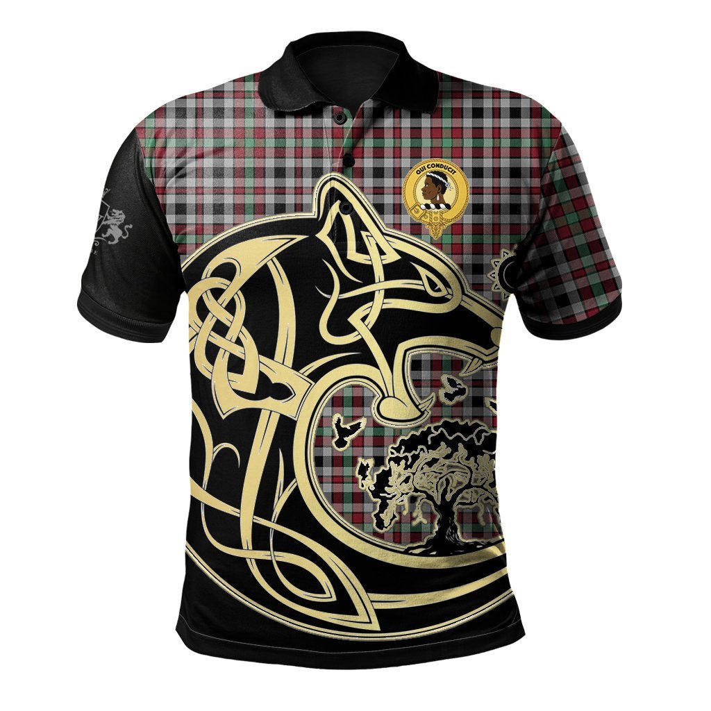 Clan Borthwick Ancient Tartan Polo Shirt Viking Wolf VI82 Borthwick Ancient Tartan Tartan Polo   