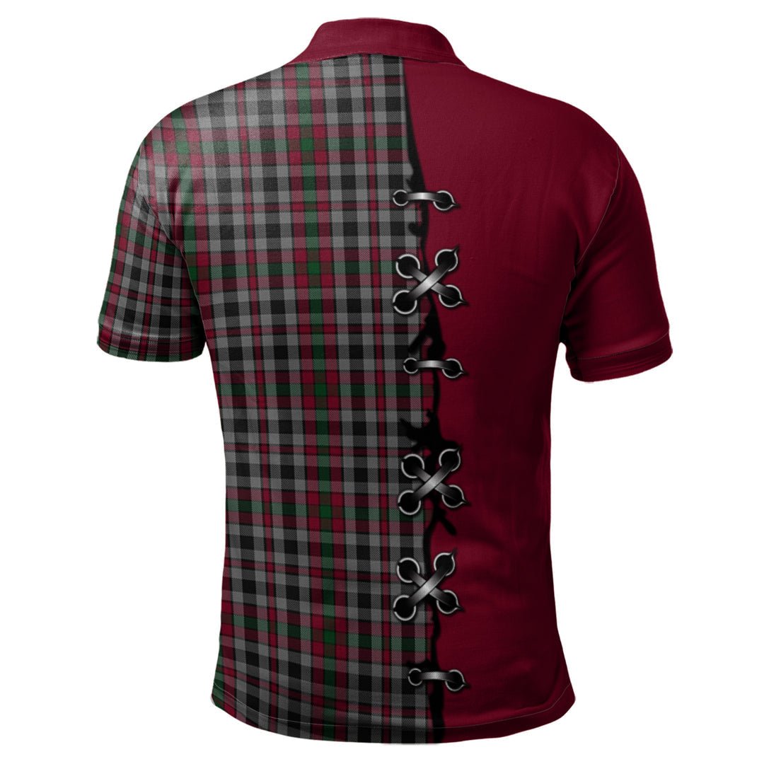 Clan Borthwick Tartan Polo Shirt - Lion Rampant And Celtic Thistle Style QP80 Borthwick Tartan Tartan Polo   