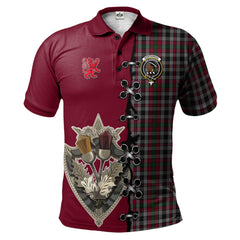 Clan Borthwick Tartan Polo Shirt - Lion Rampant And Celtic Thistle Style QP80 Borthwick Tartan Tartan Polo   