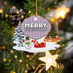 Clan Boswell Modern "Merry Christmas" Tartan Acrylic Ornament WC74 Boswell Modern Tartan Tartan Christmas   