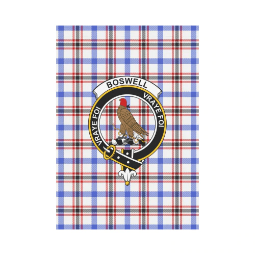 Clan Boswell Modern Tartan Crest Garden Flag QQ72 Clan Boswell Tartan Today   