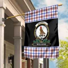 Clan Boswell Modern Tartan Crest Garden Flag  - Welcome  NX42 Clan Boswell Tartan Today   