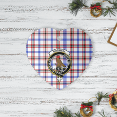 Clan Boswell Modern Tartan Crest Heart Ceramic Ornament WR53 Boswell Modern Tartan Tartan Christmas   