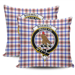 Clan Boswell Modern Tartan Crest Pillow Cover OS18 Clan Boswell Tartan Today   