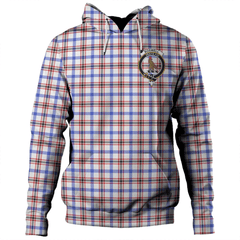 Clan Boswell Modern Tartan Hoodie Crest 5FHAAMH7-1 Boswell Modern Tartan Hoodies   