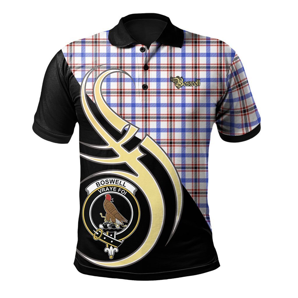 Clan Boswell Modern Tartan Polo Shirt - Believe In Me Style FQ69 Boswell Modern Tartan Tartan Polo   