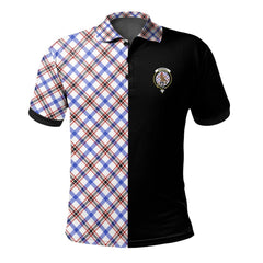 Clan Boswell Modern Tartan Polo Shirt Half of Me - Cross Style TS33 Boswell Modern Tartan Tartan Polo   