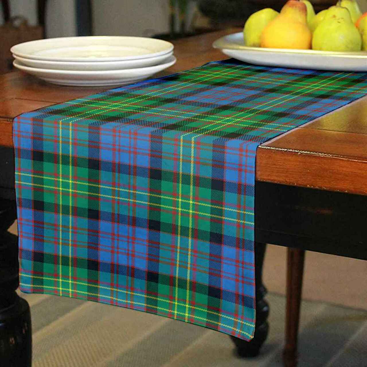 Clan Bowie Ancient Tartan Table Runner Cotton CD86 Bowie Ancient Tartan Tartan Table Runner   