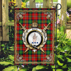 Clan Boyd Modern Tartan Crest Garden Flag  - Celtic Thistle  JM42 Clan Boyd Tartan Today   