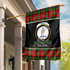 Clan Boyd Modern Tartan Crest Garden Flag  - Welcome  CS44 Clan Boyd Tartan Today   